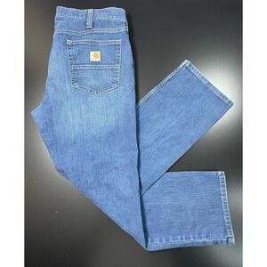 Carhartt Rugged Flex Relaxed Fit Straight Leg Blue Jeans Mens 36x28 Workwear